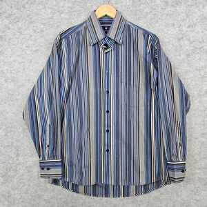 Marcello Sport Men's Button‎ Down Shirt Size M 100% Cotton Preppy NO TOP BUTTON